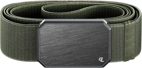 Miniatura 21 de Groove Life - Cinturón de nailon elástico para hombre con hebilla magnética de aluminio
