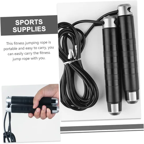 Miniatura 8 de Weighted Jump Rope for Fitness and Endurance Training Metal and Plastic Skipping Rope for Physical Education Equipment for Home and Outdoor Exercise