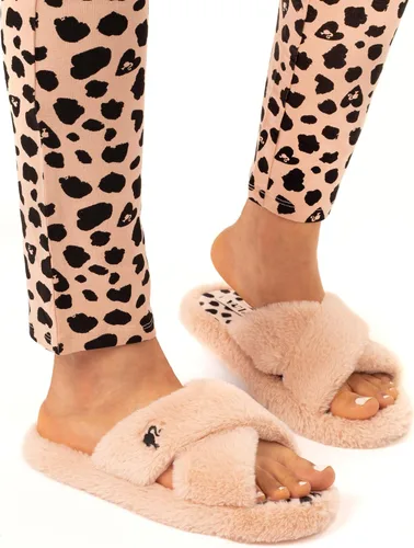 Miniatura 2 de Barbie Pantuflas para mujer con correa cruzada esponjosa para casa