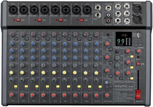 Mezclador profesional de la serie B para grabación de DJ Stage Karaoke aplicación de música con unidad USB para entrada de grabación de computadora,