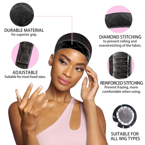 Miniatura 2 de Goiple 11 piezas Kit de peluca para pelucas de encaje frontal para principiantes, palo de cera para cabello, banda elástica de fusión de encaje