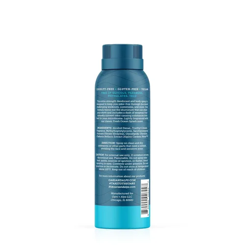 Miniatura 2 de Oars + Alps Spray desodorante de cuerpo completo para hombres y mujeres, desodorante en aerosol sin aluminio, probado por dermatólogos, extra