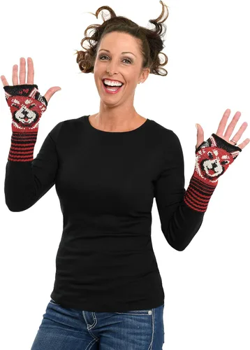 Miniatura 5 de Green 3 Guantes sin dedos de algodón reciclado para mujer, talla única