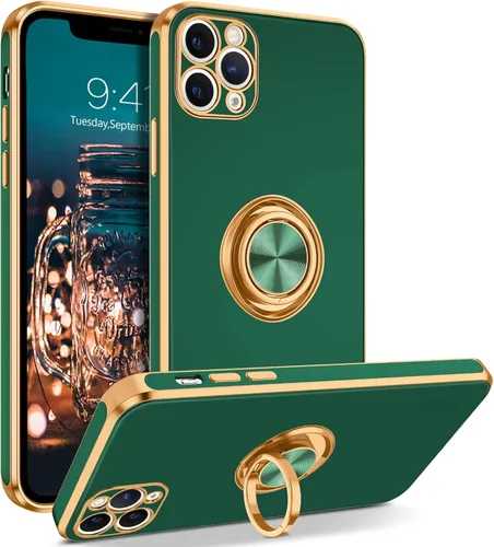 Miniatura 11 de BENTOBEN Funda para iPhone 11 Pro Max, funda para teléfono iPhone 11 ProMax, ajuste delgado, soporte de anillo con soporte de soporte, protección a