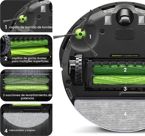 Miniatura 4 de iRobot Roomba Combo i5+ Robot aspirador y trapeador con vaciado automático, limpia por habitación con mapeo inteligente, se vacía hasta 60 días