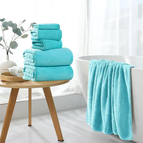Miniatura 7 de Juego de toallas de baño de 8 piezas 2 toallas de baño grandes de gran tamaño, 2 toallas de mano y 4 paños Juego de toallas de baño ultrasuaves