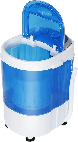 Mini Lavadora Portátil, Pequeña Lavadora Compacta de 4.4 libras de Capacidad con Cesta de Ciclo de Centrifugado y Manguera de Drenaje Lavadora de