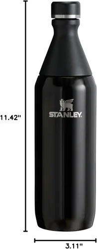 Miniatura 7 de Stanley All Day - Botella delgada de 20 onzas, tapa giratoria con sello a prueba de fugas, diseño delgado para viajes y gimnasio, acero inoxidable