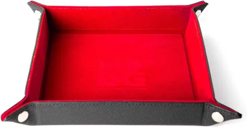 Miniatura 9 de FanRoll - Bandeja plegable de terciopelo para dados con respaldo de piel sintética: azul, juego de rol, accesorios de dados para Calabozos y Dragones