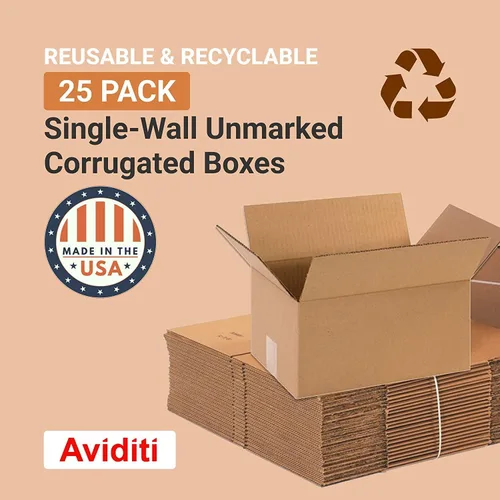 Miniatura 3 de BOX USA Cajas de envío medianas de 12 pulgadas de largo x 8 pulgadas de ancho x 6 pulgadas de alto, paquete de 25 cajas de cartón corrugado
