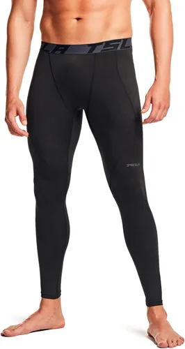 Miniatura 4 de TSLA - Paquete de 1 o 2 pantalones térmicos de compresión para hombre, leggings deportivos y mallas para correr pantalones para usar como primera