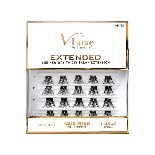 Miniatura 12 de VLuxe by iEnvy Extended Collection: Kit de iniciación de extensión de pestañas con 10 pares de alargamiento natural, aplicador y unión y sello