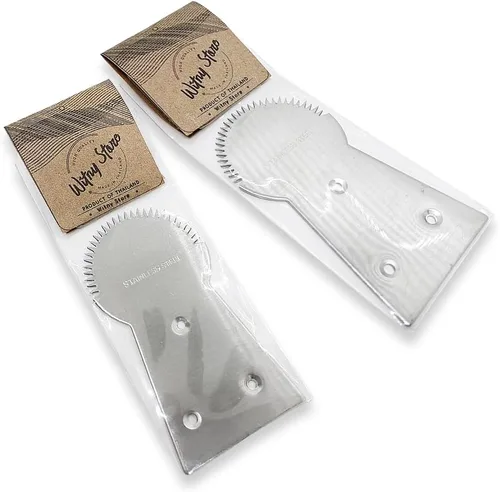 Miniatura 6 de WitnyStore Herramienta de cocina de acero inoxidable de 3½ pulgadas de largo, rallador de coco triturador, hoja raspadora, estilo tradicional