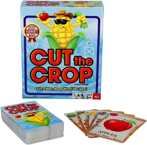 Continuum Games Juego de cartas Cut The Crop The 3 in a Row Farm - Juego de memoria a juego para 2 a 6 jugadores de 6 años en adelante