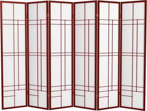 Miniatura 13 de Red Lantern Pantalla Eudes Shoji de 6 pies de altura - Palisandro - 5 paneles Rosewood