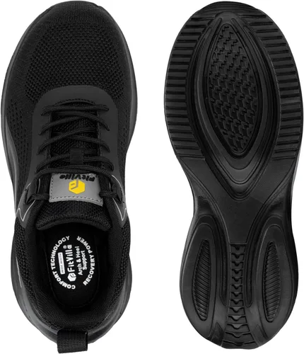 Miniatura 5 de FitVille Tenis de punta de acero mediana ancha para mujer, zapatos de punta de acero compuestos anchos a prueba de pinchazos, zapatos de trabajo