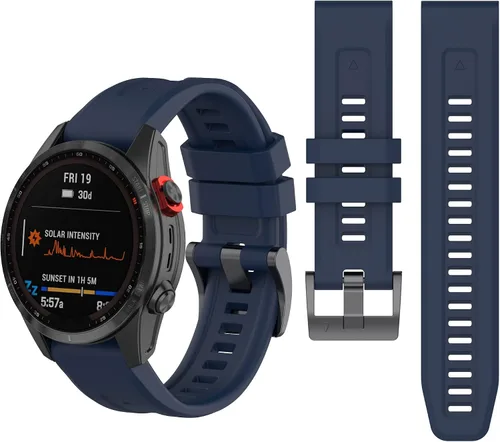 Miniatura 18 de Correa de reloj de silicona compatible con Garmin Fenix 7/Fenix 6 Pro/Fenix 5 Plus/935/945/Descent G1/EPIX Gen 2/Instinct de repuesto de ajuste