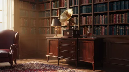 Miniatura 3 de Sistema de altavoces estéreo de madera del reproductor de discos de vinilo del tocadiscos del fonógrafo del fonógrafo del gramófono