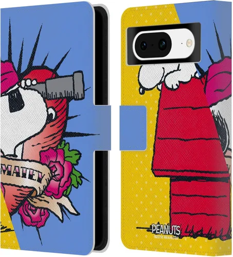 Miniatura 69 de Head Case Designs Officially Licensed Peanuts Snoopy & Woodstock 2 Halfs and Laughs Leather Wallet Case Compatible with Google Pixel 8 Snoopy