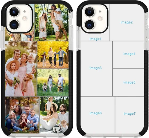 Miniatura 21 de Funda de teléfono personalizada para iPhone 11, diseño personalizado de fotos de collage de múltiples imágenes, resistente a los golpes, resistente