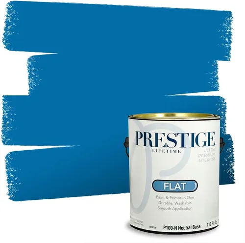 Miniatura 202 de Prestige Paints. - Base y pintura para exteriores en un solo galón, 1 galón. plano, comparable con Sherwin Williams Topsail. SW6799-PCM