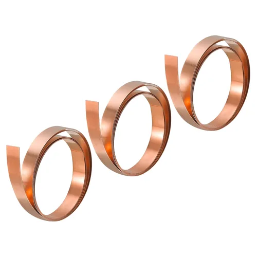 Miniatura 24 de uxcell Rollo de hoja de cobre, placa 3,280.8 ft m x 131.2 ft m x 0.2 ft m de la hoja del metal