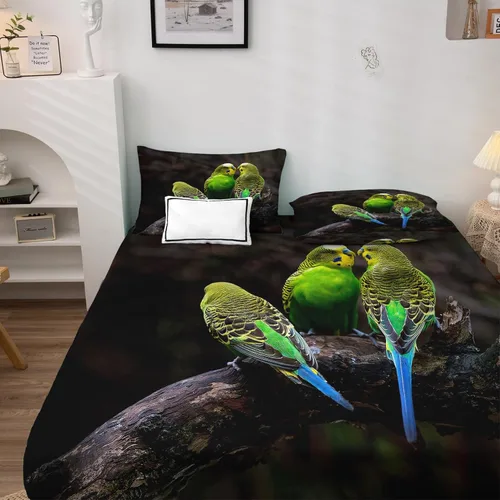 Miniatura 2 de Z3-&-299 - Juego de sábanas y fundas de almohada estampadas de 4 piezas, sábana bajera ajustable de microfibra suave con bolsillo profundo, sábana