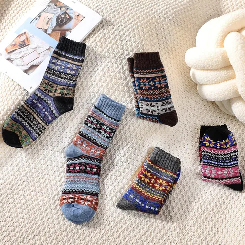 Miniatura 2 de Nimalpal 5 pares de calcetines de lana - Calcetines de lana para mujeres y hombres calcetines de bota suaves calcetines de invierno calcetines