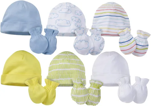 Miniatura 2 de Onesies Brand Juego de gorro y manoplas unisex para bebé de 12 piezas