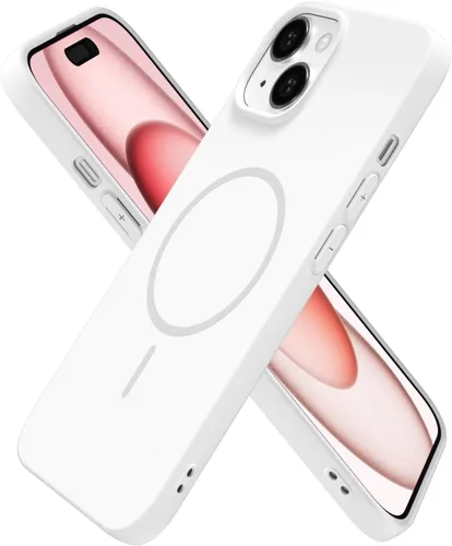 Miniatura 233 de oakxco Funda de silicona Mag Safe para iPhone 17 Pro Max, funda magnética delgada y fina compatible con carga inalámbrica MagSafe, bonita funda Negro