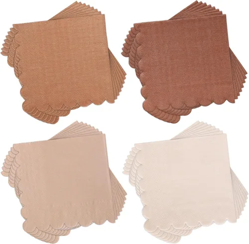 Miniatura 15 de Whaline Paquete de 200 servilletas de cóctel de color verde salvia, servilletas de papel de color degradado verde salvia con bordes festoneados