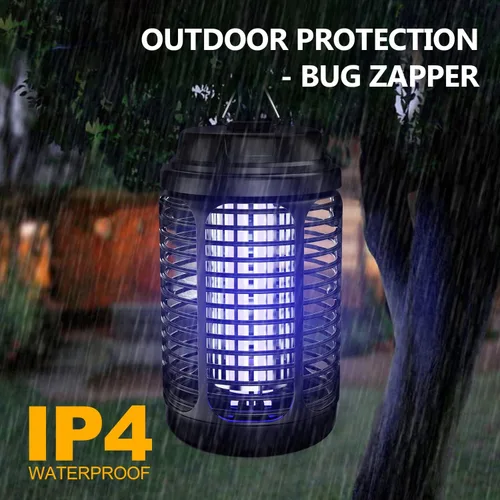 Miniatura 6 de Exterminador de insectos para exteriores, exterminador de mosquitos para interiores con sensor de luz del atardecer al amanecer, matamoscas