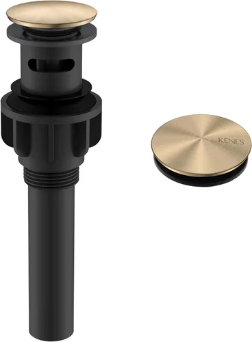 Miniatura 18 de KENES Desagüe Pop Up de Bronce Frotado con Aceite para Lavabo Vessel de Baño, Tapón de Desagüe para Lavabo de Tocador, Ensamblaje de Desagüe