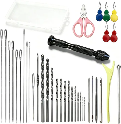 Miniatura 13 de Kit de 11 Piezas de Agujas para Velas, Herramienta de Inserción de Mecha Moldes Aguja Perforadora con Gancho con Ojo, Aguja para Mechas de Velas