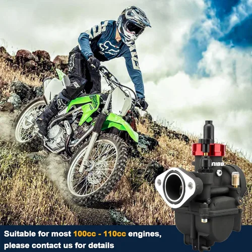 Miniatura 6 de Carburador NIBBI PE17 con kit de filtros de aire de 48 mm, carburador PE17 mm FL para motocicleta Fit para Dirt Bike de 100 cc 110 cc Pit Bike