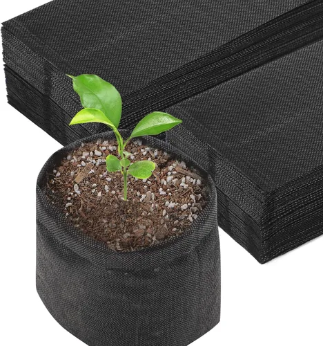 Miniatura 22 de 100 bolsas de vivero para plantas – 7.87 x 13.77 pulgadas, bolsas transpirables de cultivo de plantas, macetas de tela para cultivo de plantas