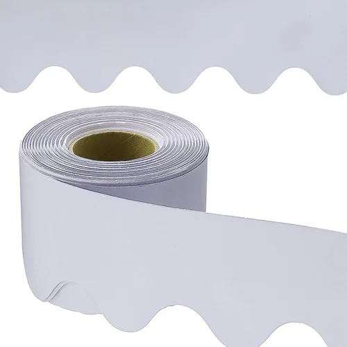 Miniatura 9 de PATIKIL Borde para tablón de anuncios, 65.5 pies, póster, pizarra, corcho, decoración, bordes festoneados, decoración de pared para aula, oficina