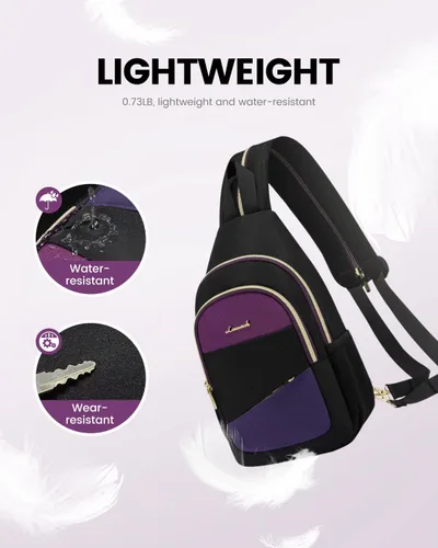 Miniatura 5 de LOVEVOOK - Mochila convertible tipo bandolera para mujeres, mochila pequeña para pañales, senderismo, mochila de viaje resistente al agua