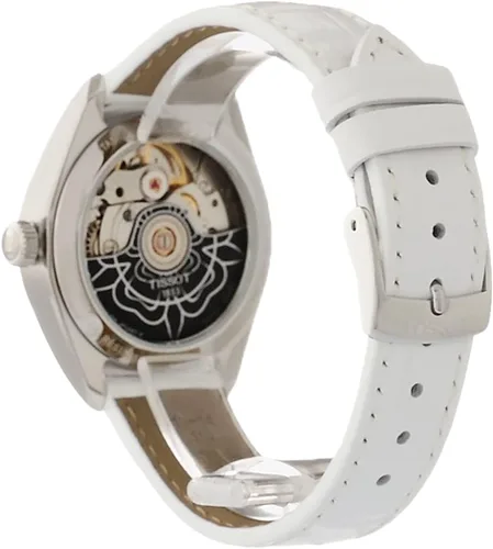 Miniatura 5 de Tissot Reloj automático suizo PR 100 para mujer, blanco, cuero, 16 (T1012071611600), Nácar, Reloj automático