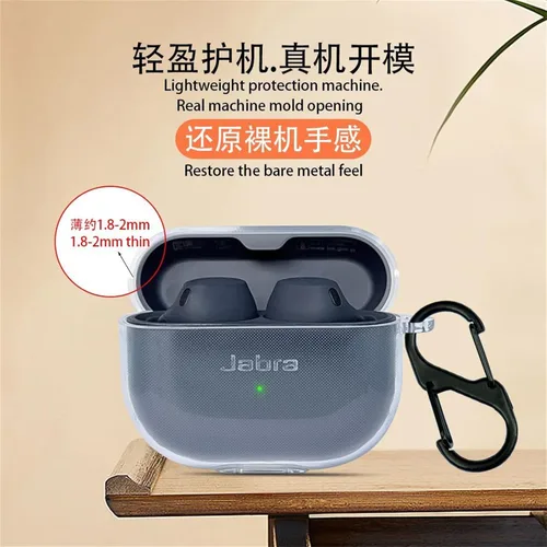 Miniatura 6 de DAYJOY Paquete de 2 fundas transparentes de TPU suave compatibles con Jabra Elite 10/Elite 8 Active/Elite 8 Active Gen 2/Elite 10 Gen 2, funda