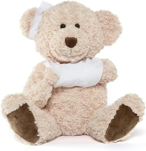 Miniatura 10 de Muiteiur Paquete de 2 osos de peluche a granel, juego de oso de peluche de 13.8 pulgadas con rosa rosa y lazo, sin boca, animales de peluche suaves