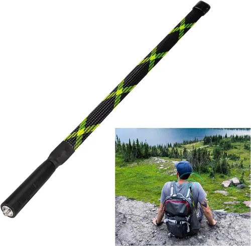 Miniatura 2 de Bingfu Doble banda VHF UHF 136-520MHz 18.7 pulgadas plegable camuflaje CS táctico SMA hembra jamón antena de radio para BaoFeng UV-5R UV-82 BF-F8HP