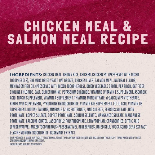 Miniatura 4 de Natural Balance Alimento ultra seco original para gatos, receta de harina de pollo y salmón, salud de todo el cuerpo para gatitos a gatos adultos, 6