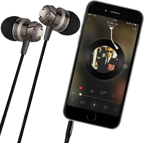 Miniatura 7 de SourceTon Paquete de 3 auriculares con cable con micrófono y control remoto, auriculares intrauditivos estéreo con aislamiento de ruido sin enredos