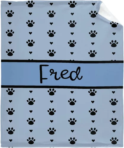 Miniatura 11 de Manta personalizada para perro, impresión de pata personalizada, regalo súper suave para mascotas, 30 x 40 pulgadas, tamaño pequeño y mascota