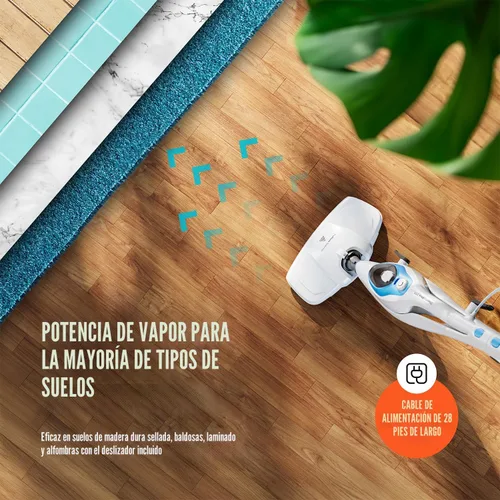 Miniatura 5 de PurSteam - Limpiador de fregona de vapor 10 en 1 con práctica unidad de mano desmontable, laminado/madera/azulejos/cocina de alfombras, ropa, ropa