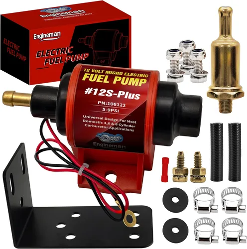 Miniatura 15 de 12D Bomba de combustible eléctrica diesel micro universal de 5/16 pulgada de entrada y salida 12V 1-2 A, 35 GPH, 4-7 PSI 4-7PSI 35 GPH para diesel