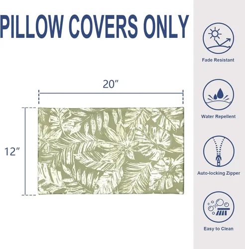 Miniatura 700 de Juego de 2 almohadas para exteriores de 16 x 16 pulgadas, repelentes al agua con interiores, para muebles de patio, hogar, jardín, geometría bohemia