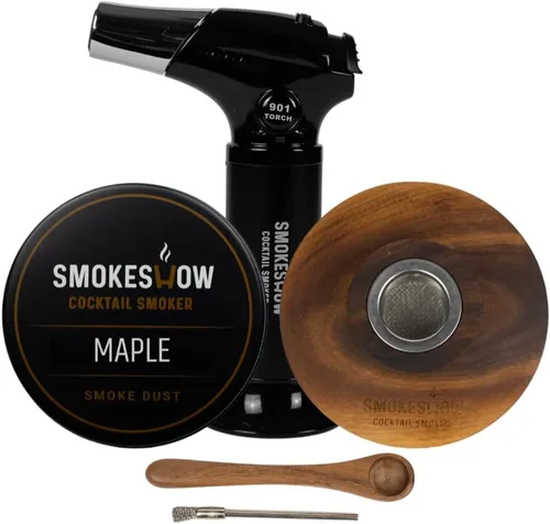 Miniatura 10 de Smokeshow Cocktail Smoker Paquete con antorcha de cocina, un sabor de virutas de madera de manzana (sin butano incluido)
