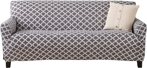 Miniatura 17 de Great Bay Home Funda elástica de felpa de terciopelo para silla con brazo, protector de muebles de silla de terciopelo, suave, antideslizante, alta